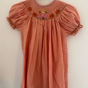 Red Gingham Smocked Dress